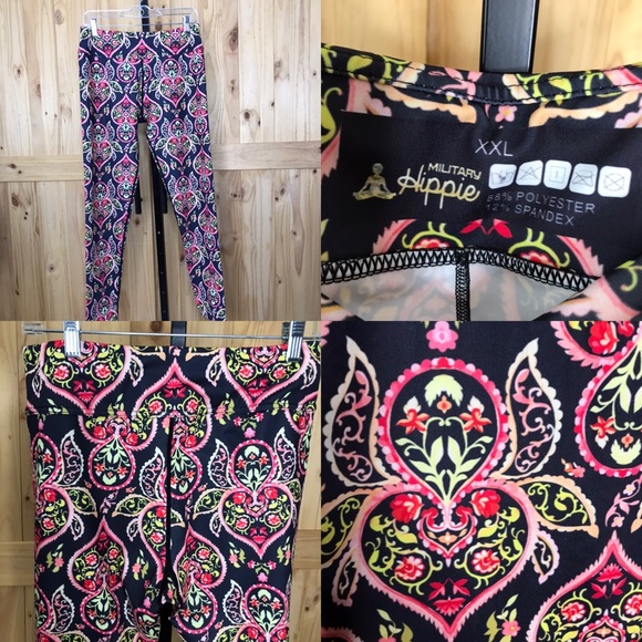 Hipppie Military stretch leggings yoga pants XXL - Picture 1 of 10